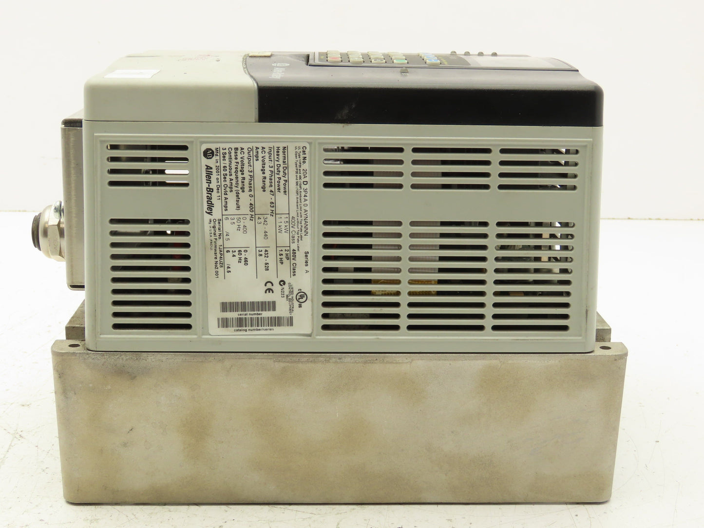 Allen Bradley 20AD3P4A0AYNANNN PowerFlex 70 Variable AC Drive VFD 2Hp 480V 3PH