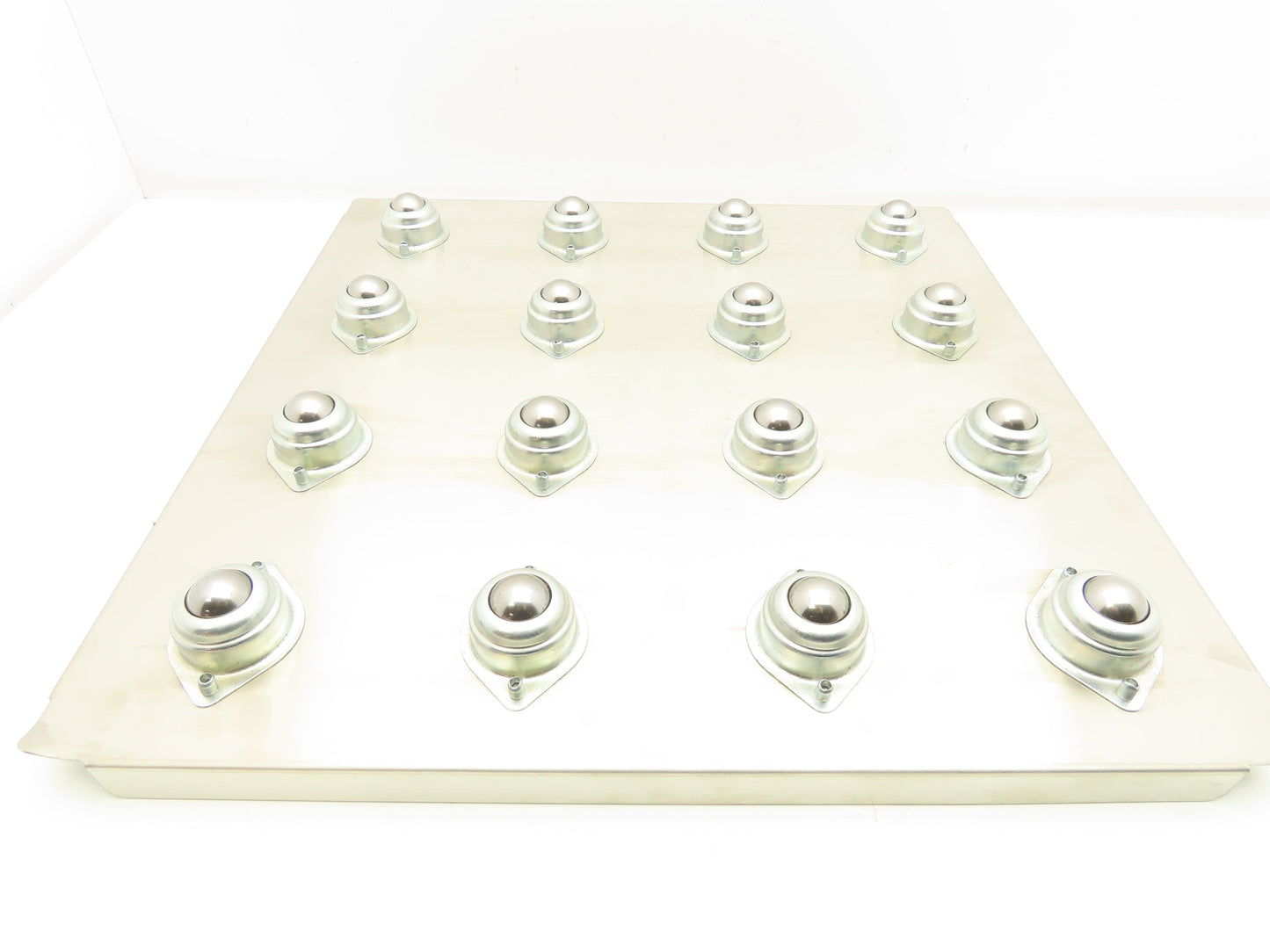 Ball Bearing Transfer Roller Conveyor Table 18x18" Stainless Drop-In 4.5" Center