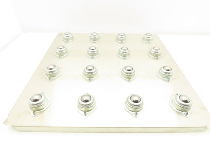 Ball Bearing Transfer Roller Conveyor Table 18x18" Stainless Drop-In 4.5" Center