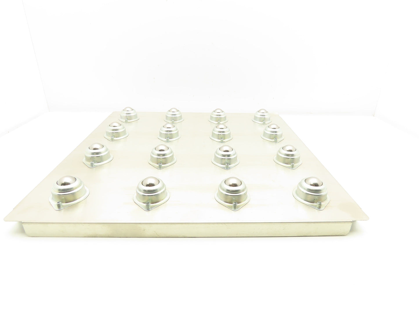 Ball Bearing Transfer Roller Conveyor Table 18x18" Stainless Drop-In 4.5" Center