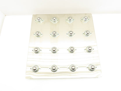 Ball Bearing Transfer Roller Conveyor Table 18x18" Stainless Drop-In 4.5" Center