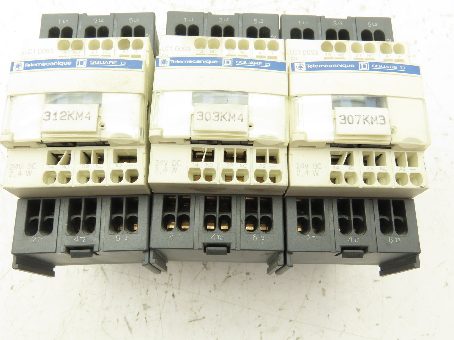 Telemecanique LC1D093 BL Contactor 24VDC Coil 5HP 480VAC 9A 3PH Lot of 3