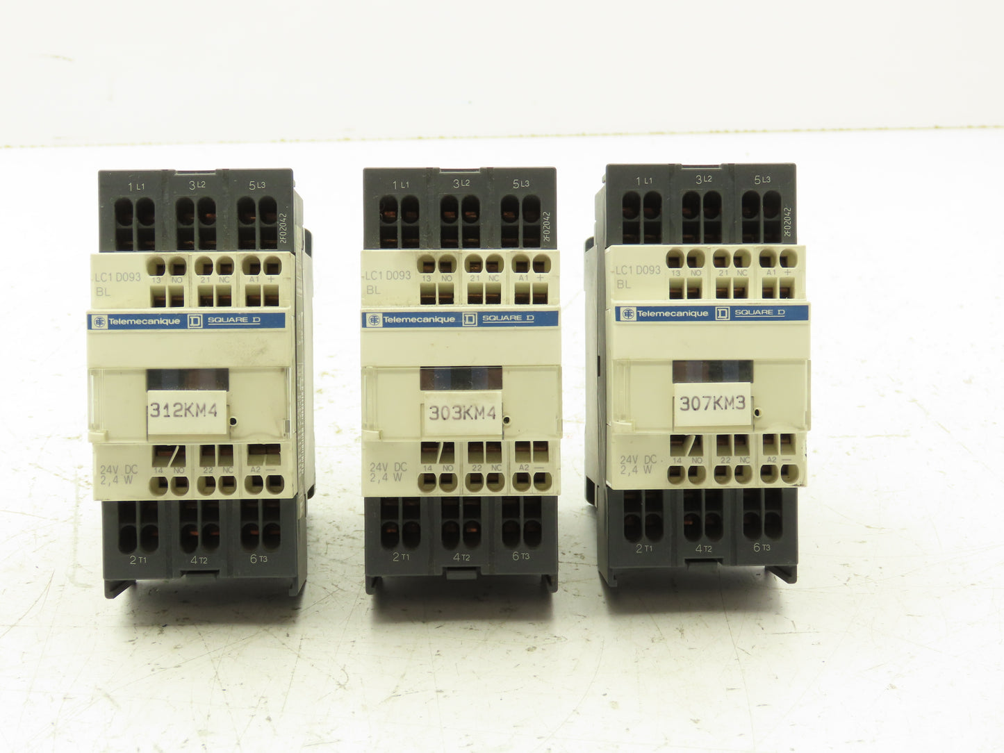 Telemecanique LC1D093 BL Contactor 24VDC Coil 5HP 480VAC 9A 3PH Lot of 3