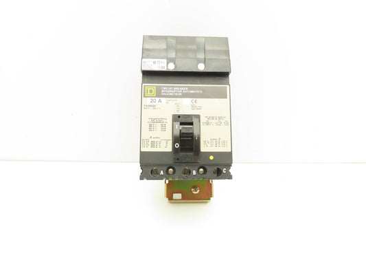 Square D FA36020 I-Line Circuit Breaker 20A 600V 3 Pole Gray Face