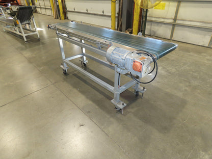 Gammerler 20"x 81"L Slider Bed Conveyor 14" Flat Belt 285 FPM 480V Low Profile