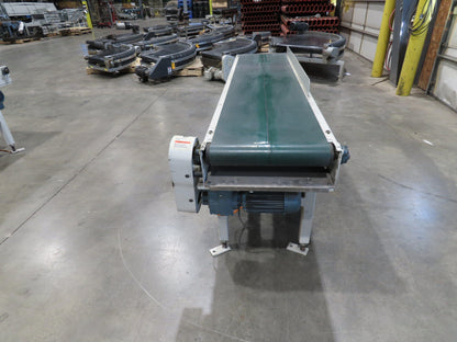 Buhrt 18"x 77" Slider Bed Conveyor 16" Flat Belt 460V RH Belt Drive 250 FPM
