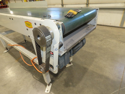 Buhrt 18"x 77" Slider Bed Conveyor 16" Flat Belt 460V RH Belt Drive 250 FPM