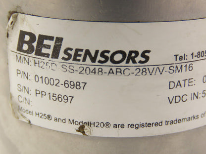 BEI Sensors H25D-SS-2048-ABC-28V/V-SM16 Rotary Encoder 7-Pin 5-28VDC