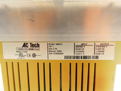 Lenze SM410 AC Tech Variable Frequency AC Drive 1HP 480VAC 3Ph