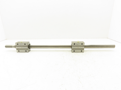 THK LBH30 Ball Spline Rigid Square Nut Bearings Non Rotating Shaft 27.5" Travel