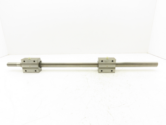 THK LBH30 Ball Spline Rigid Square Nut Bearings Non Rotating Shaft 27.5" Travel