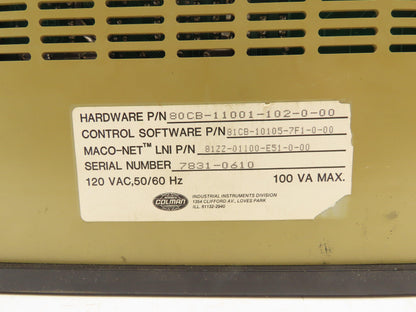 Barber Coleman 80CB-11001-102-0-00 Sequence Module Maco 8000 120VAC 100VA Max