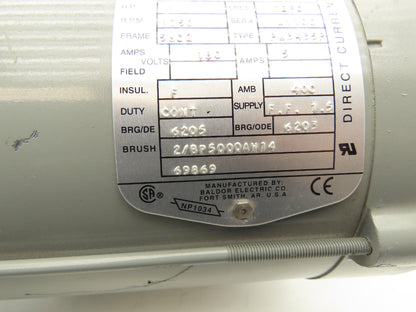 Boston Gear PM18100TF-B DC Motor 180V 1Hp 5A 1750 RPM 56CZ Frame 7/8" Shaft