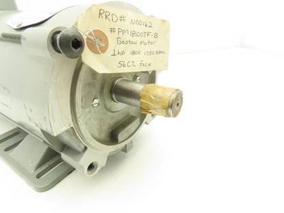 Boston Gear PM18100TF-B DC Motor 180V 1Hp 5A 1750 RPM 56CZ Frame 7/8" Shaft