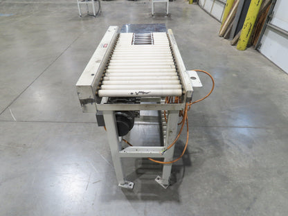 Buhrt 20"x 50"L Plastic Roller Conveyor 16"BF 80 FPM Chain Drive 460V