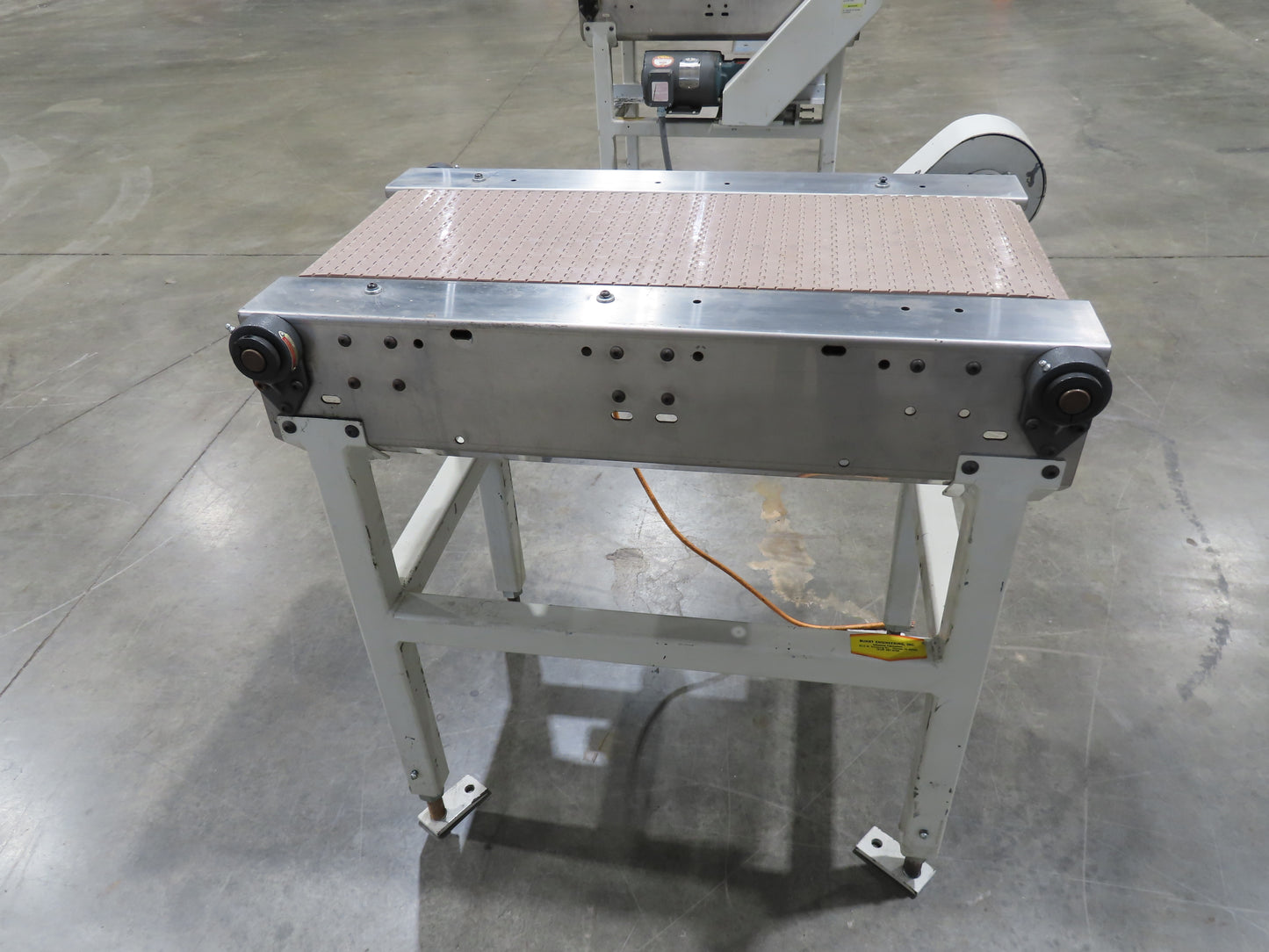 Buhrt 20"x 34"L Plastic Chain Conveyor 12" Mattop Intralox LH Belt Drive 460V