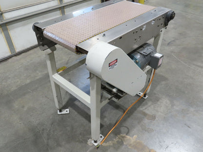 Buhrt 20"x 34"L Plastic Chain Conveyor 12" Mattop Intralox LH Belt Drive 460V