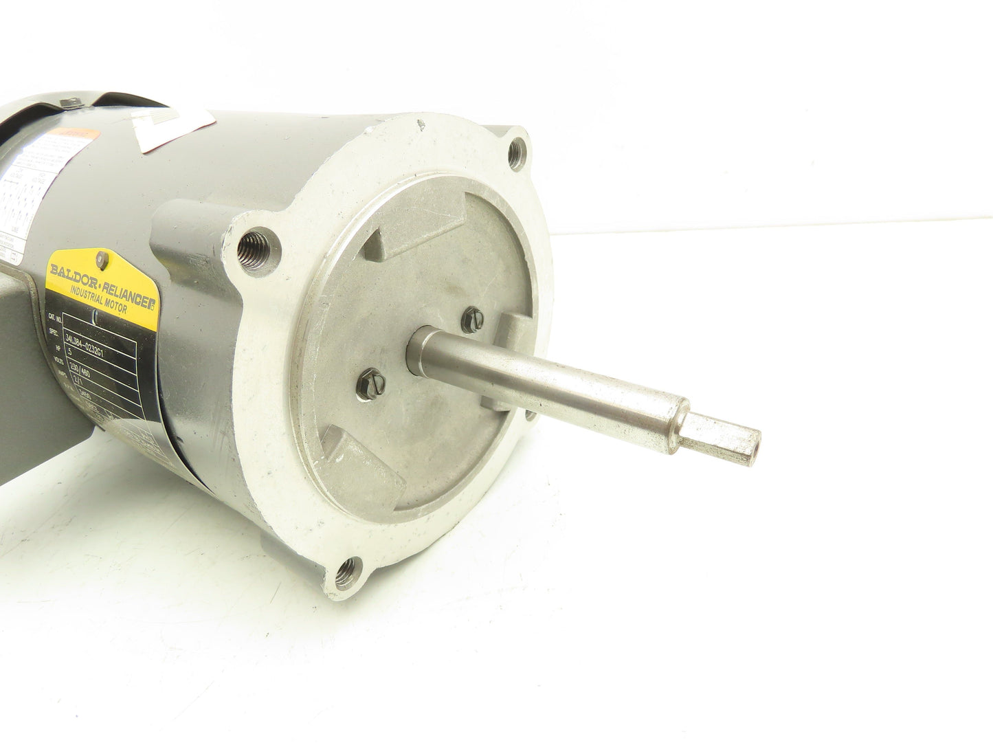 Baldor Reliance Pump Motor 1/2Hp 3450 RPM 230/460V 3PH 56CZ Extended Shaft