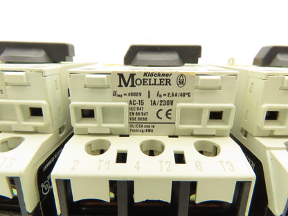 Moeller PKZM0-1 Circuit Breaker Motor Protector 1A 600VAC 3PH 1/2HP Lot Of 7