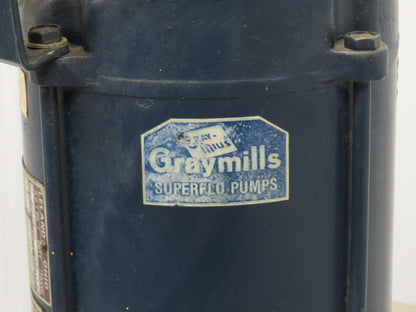 Graymills Superflo Vertical Centrifugal Pump 12 Gal Pail 1/2Hp 115V/230V 1PH