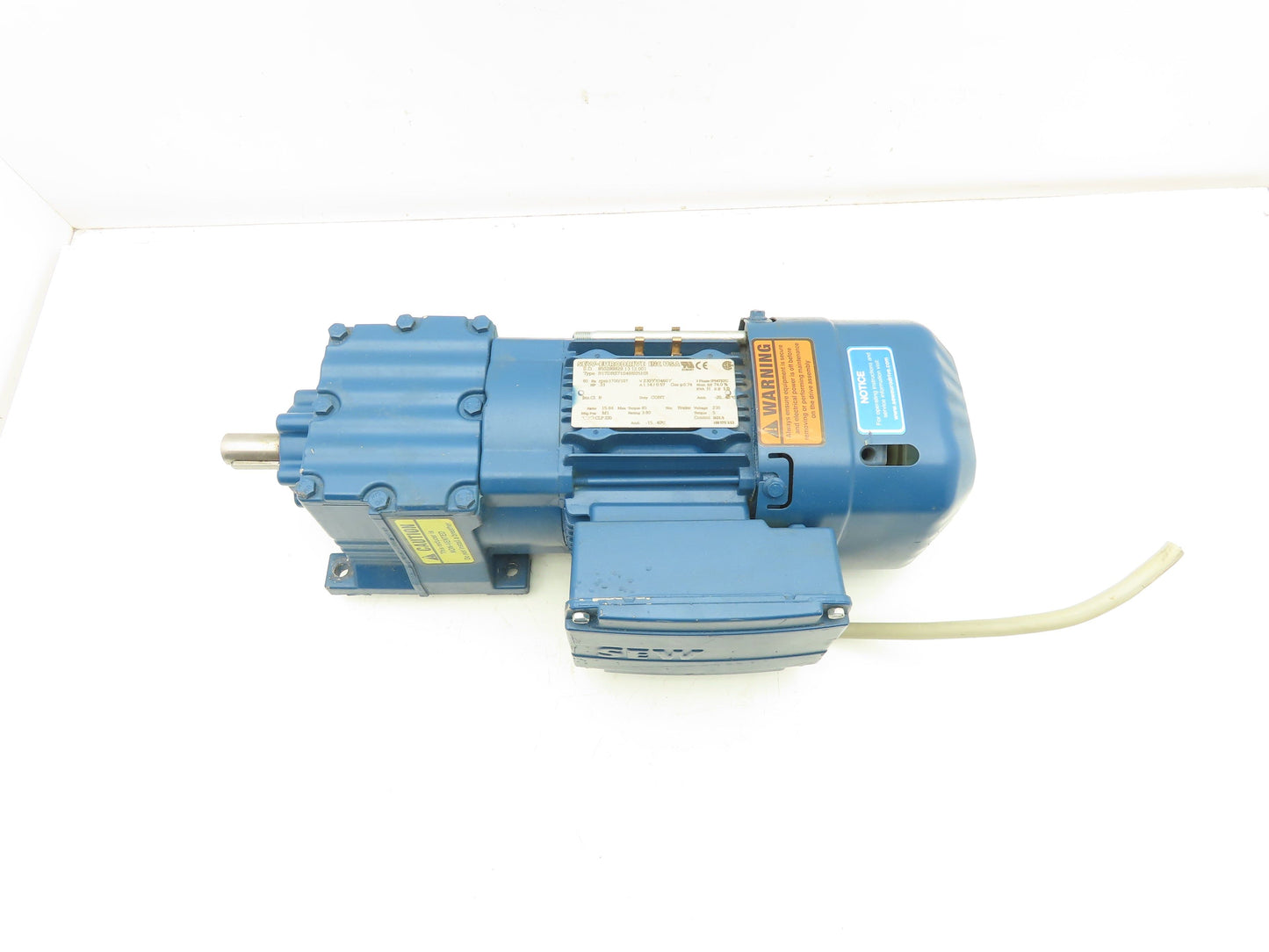 Sew Eurodrive R17 DRS71S4BE05HR Gearmotor w/Brake .33Hp 230/460V 15.8:1 107rpm