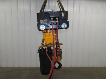 Ingersoll Rand HL2000 2 Ton 4000Lb Pneumatic Air Hoist 16' Lift w/Power Trolley