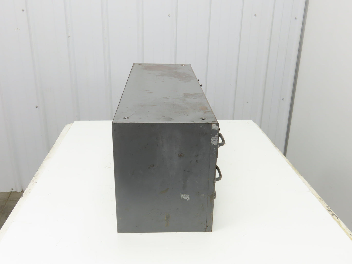 Equipto Antique 18 Drawer Metal Parts Cabinet 12" Deep 5-1/4" drawers