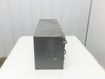 Equipto Antique 18 Drawer Metal Parts Cabinet 12" Deep 5-1/4" drawers