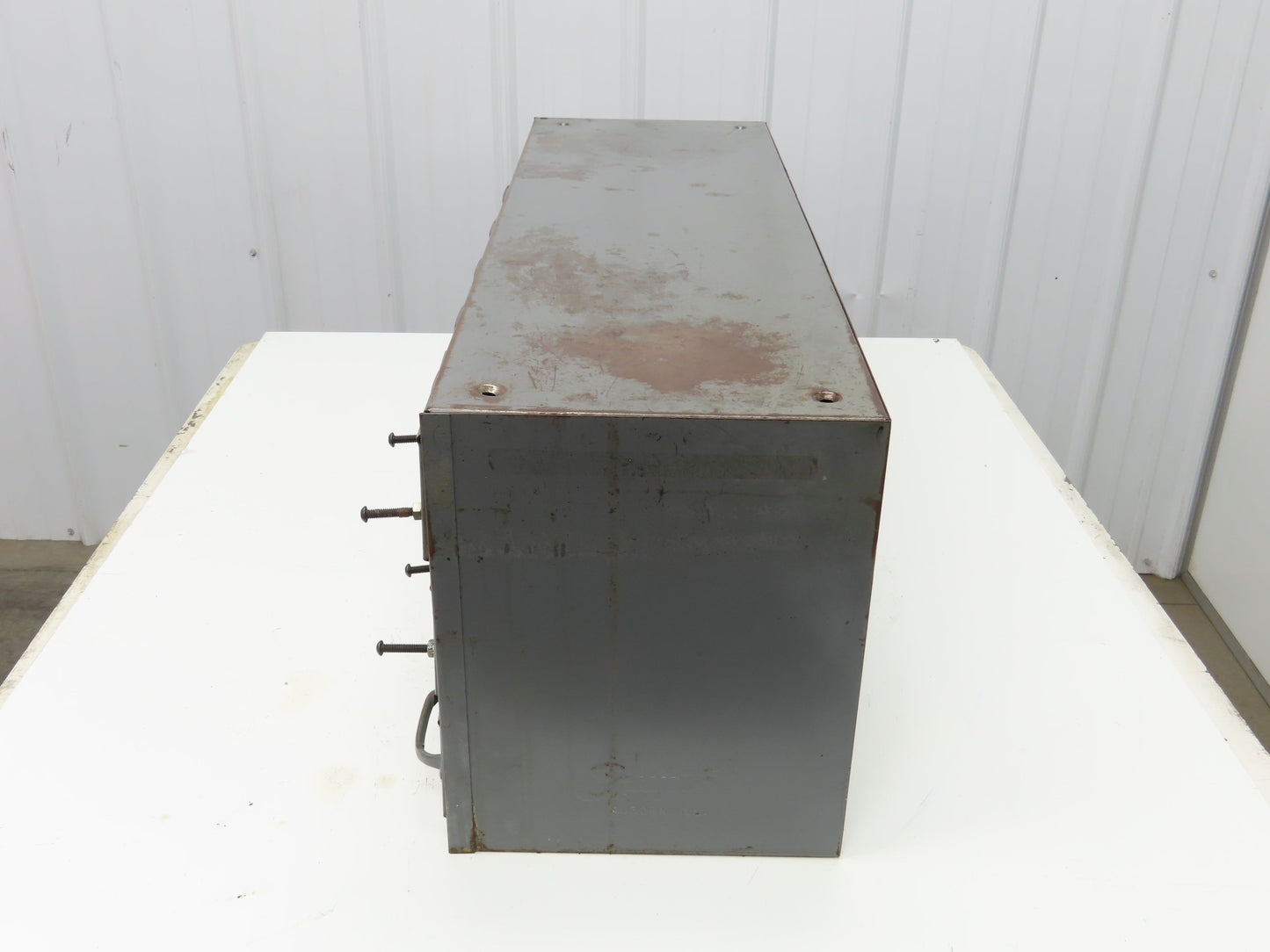Equipto Antique 18 Drawer Metal Parts Cabinet 12" Deep 5-1/4" drawers