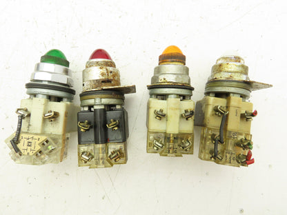 Square D 9001-KM1 Button Mixed Round Dome Illuminated Lot of 16