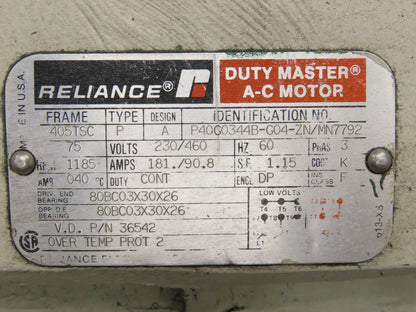 Vickers Hydraulic 4 Pump Unit 8-40 GPM 2500 PSI 75Hp 230/460V