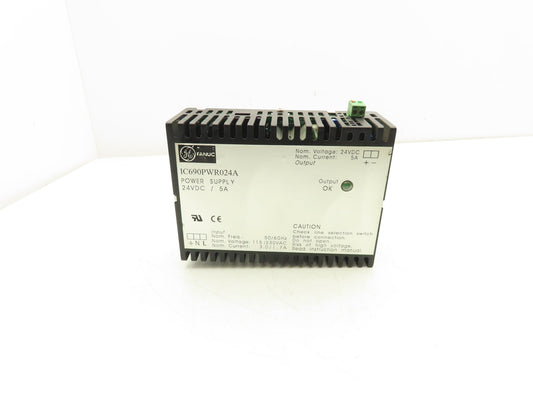 GE Fanuc IC690PWR024A Power Supply 24VDC 5A 115/230VAC 3.0/1.7A