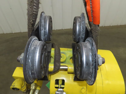 Yale KAL 1 Ton 2000Lb Pneumatic Air Chain Hoist 10' Lift Pendant w/Push Trolley