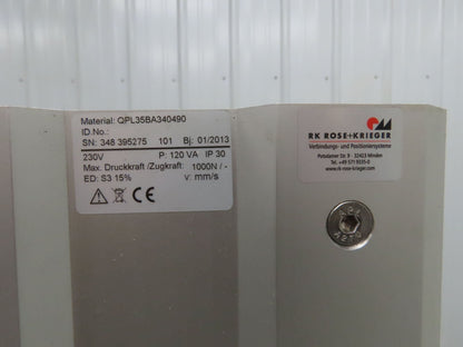 Rose Krieger QPL35BA340490 RK Powerlift Column Linear Actuator 230V 2000N