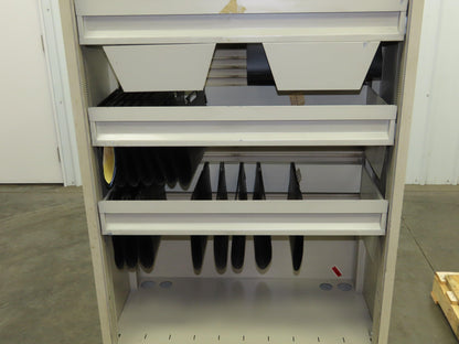 Wright Line Roll Up Door File Storage Cabinet Unit 36x18x83" Lot of 2