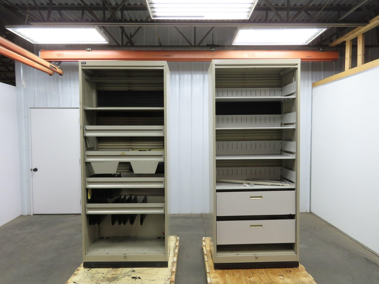 Wright Line Roll Up Door File Storage Cabinet Unit 36x18x83" Lot of 2