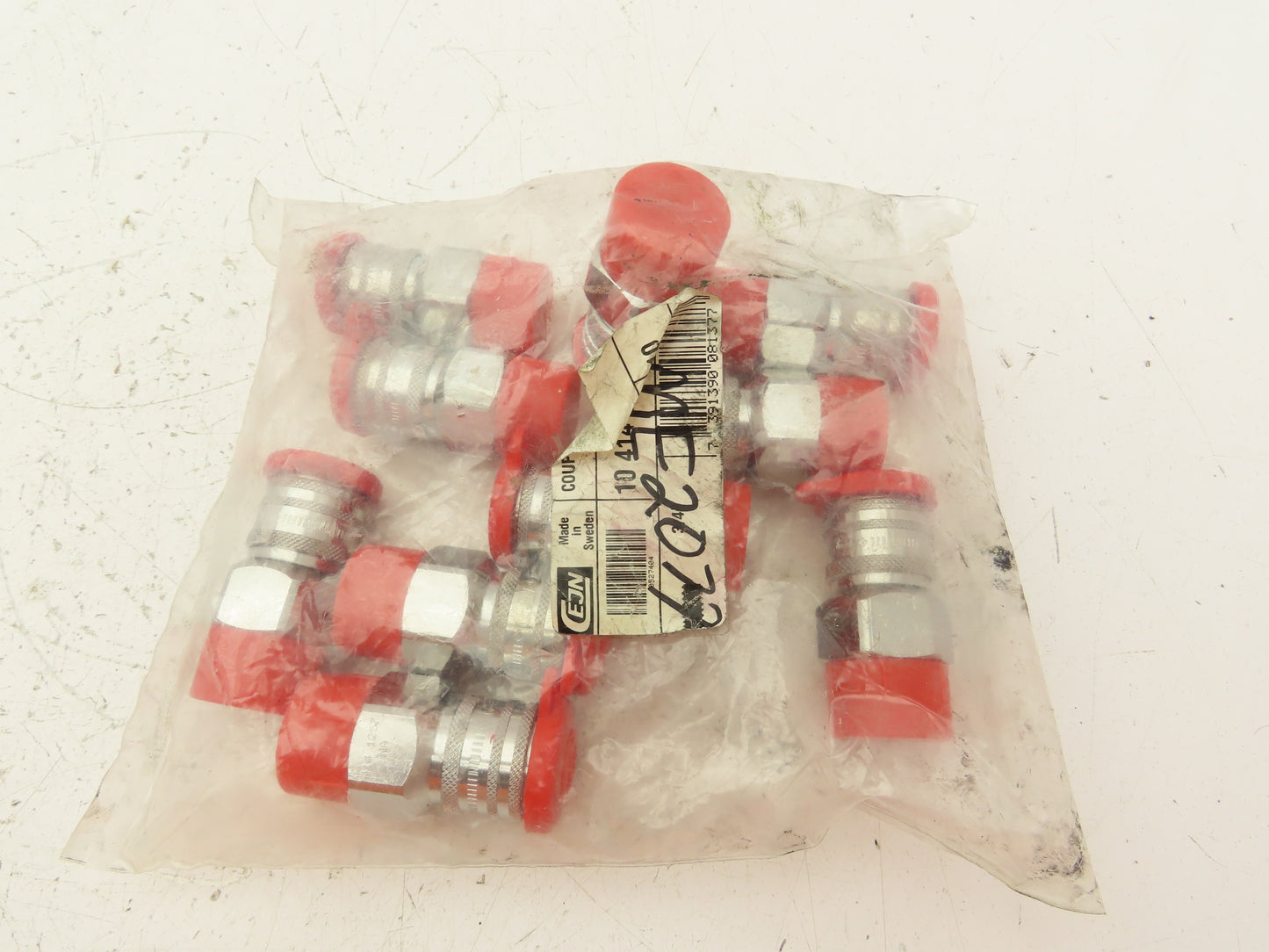 EJN 414 1257 Quick Disconnect Valved Fluid Coupler 3/4" Male Thread Lot of 10