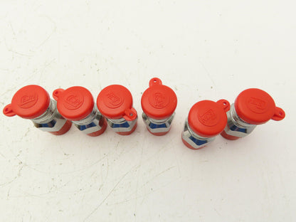 EJN 414 1257 Quick Disconnect Valved Fluid Coupler 3/4" Male Thread Lot of 6