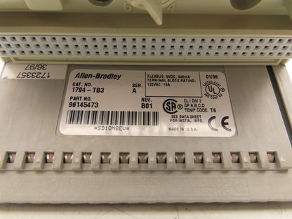Allen Bradley 1794-OE4 Flex I/O Analog Output Module 1794-TB3 Terminal Block