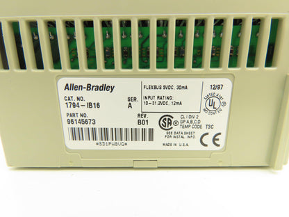 Allen Bradley Flex I/O 1794-IB16 Input Modules Lot of 15