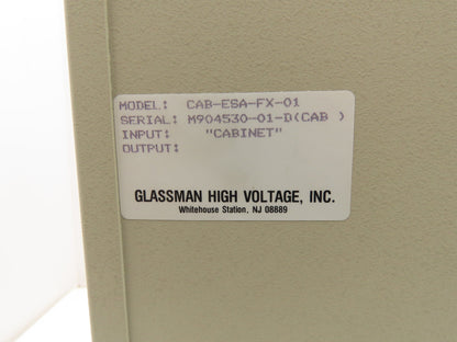 Glassman High Voltage CAB-ESA-FX-01  5-Slot Card Rack PLC Chassis Cabinet