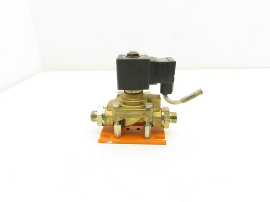 Parker 321H2522 Brass Solenoid Valve 2-Way NC G1/2" BSPP 24V 25bar