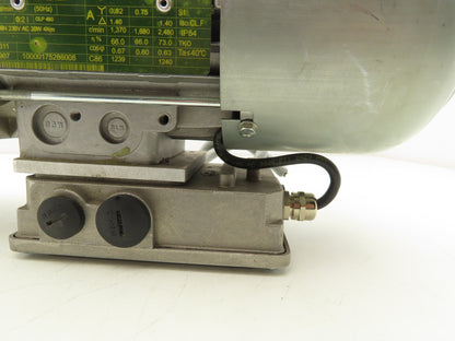 Lenze G50AH045MVBR2C Inline Gearmotor w/Brake 230/460V 3PH 14.8:1 Reducer 113rpm