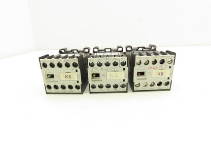 Siemens 3TF2810-0LB4 Contactor Sz 00 3-Pole 16A 1NO 600V 3PH 24VDC Coil Lot of 3