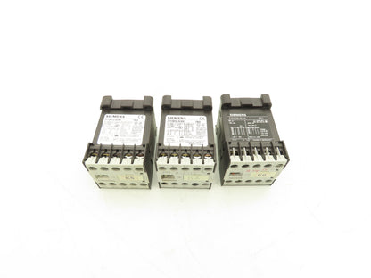 Siemens 3TF2810-0LB4 Contactor Sz 00 3-Pole 16A 1NO 600V 3PH 24VDC Coil Lot of 3