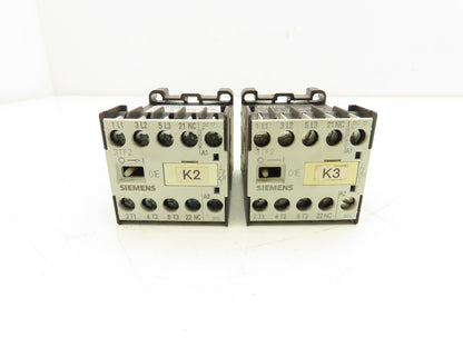 Siemens 3TF2801-0LB4 Contactor Sz 00 3-Pole 16A 1NC 600V 3PH 24VDC Coil Lot of 2