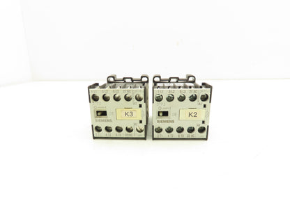 Siemens 3TF2801-0LB4 Contactor Sz 00 3-Pole 16A 1NC 600V 3PH 24VDC Coil Lot of 2