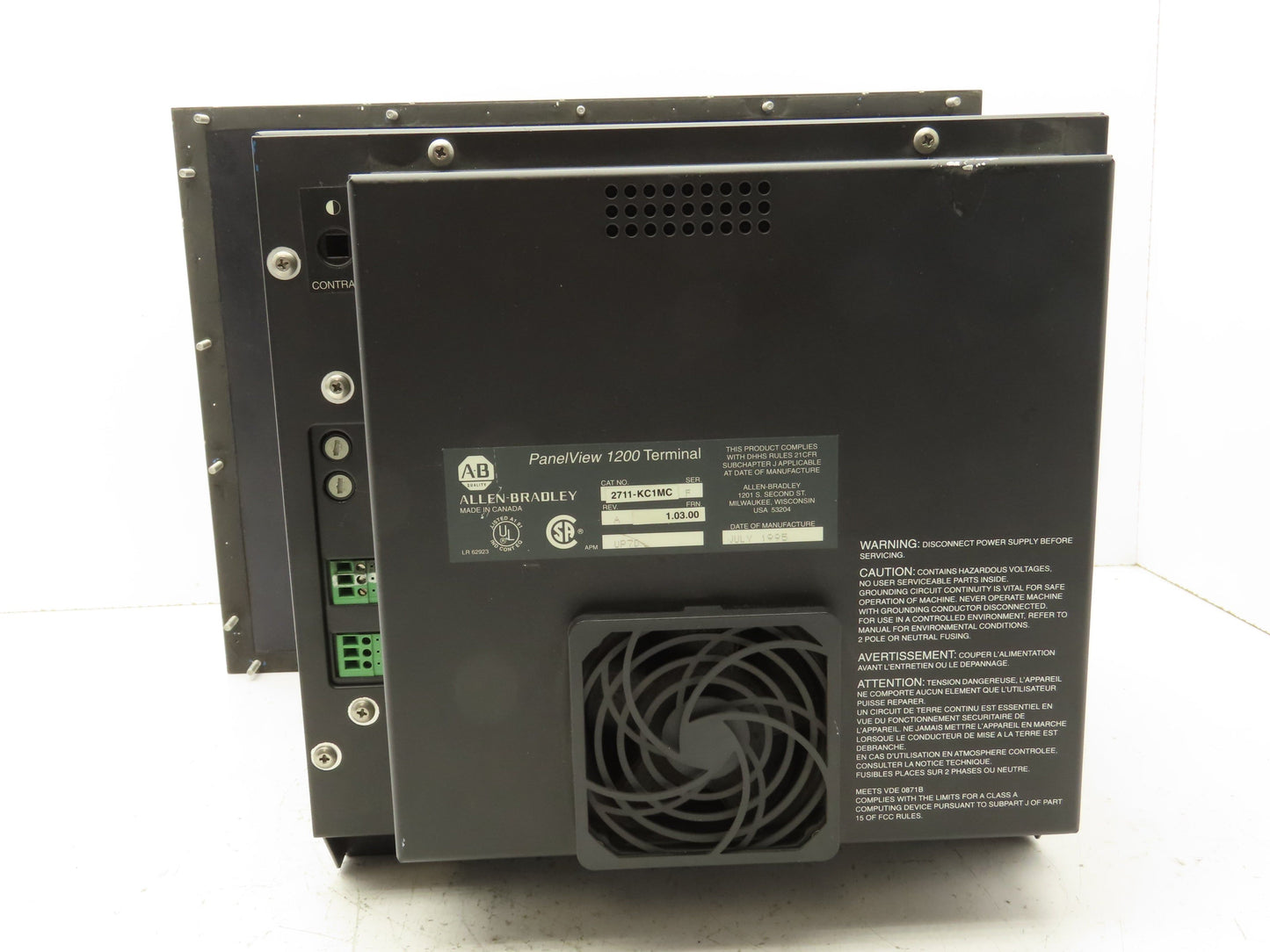 Allen Bradley 2711-KC1MC PanelView 1200 Operator Control Panel Terminal Ser F