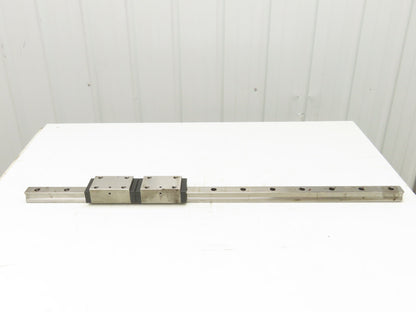 Rexroth Star SP 35 Linear Bearing LM Guide Rail 2-Blocks 34mm x 1020mm 40"L