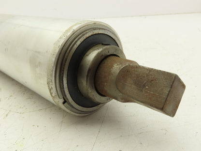 3.25"x 34" Aluminum Conveyor Pulley Roller 38" OAL 1.25" Shaft